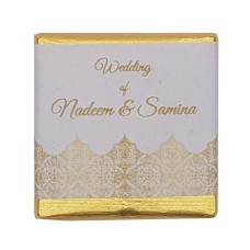Gold Damask - Personalised Milk Chocolate Favours