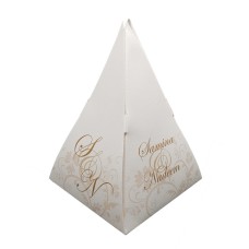 Light Gold - Personalised Pyramid Party Favour Box