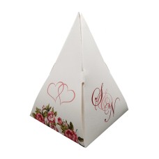 Rose Leaf - Personalised Pyramid Party Favour Box