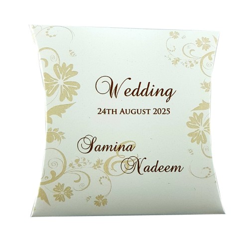 Light Gold - Personalised Large Pillow Favour Box