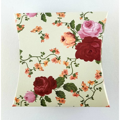 Animated Red And Orange Rose - Printed Large Pillow Floral Favour Box