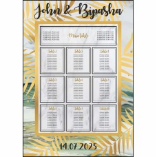 Gold Turquoise Marble - A1 Table Plan