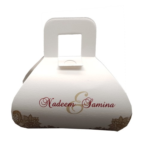 Gold Rings - Personalised Handbag Party Favour Box