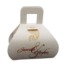 Gold Paisley - Personalised Handbag Party Favour Box