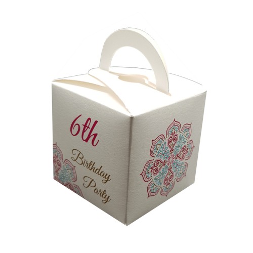 Birthday Flower - Personalised Cube Party Favour Box