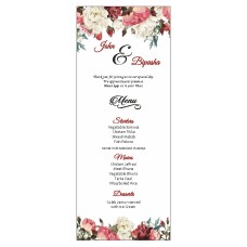 Light Floral - Personalised Flat Menu's