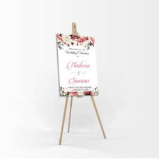 Light Floral - A1 Mounted Welcome Poster
