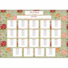Mint Floral - A1 Table Plan