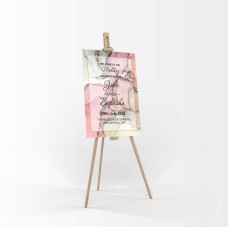 Pink Marble - A1 Mounted Welcome Poster