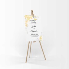 Yellow Floral  - A1 Mounted Welcome Poster