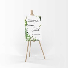 Green Leaf - A1 Mounted Welcome Poster