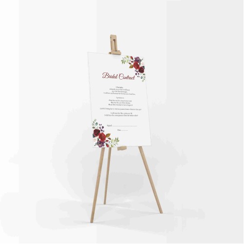 Maroon Floral Wreath - A1 Bridal Contract