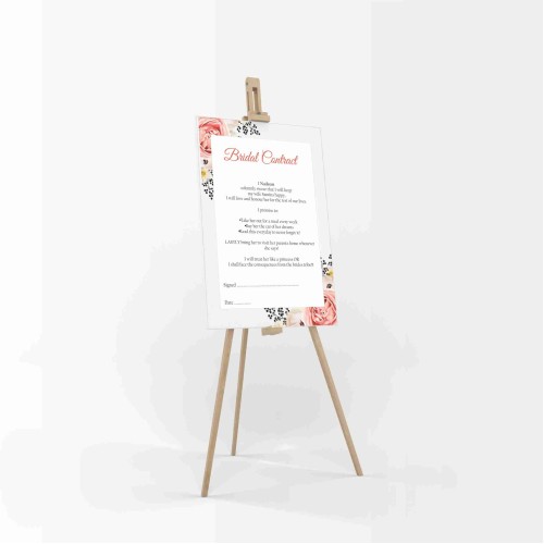 Peach Black Floral - A1 Bridal Contract