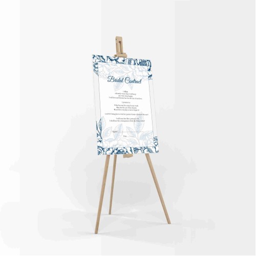 Blue Floral - A1 Bridal Contract