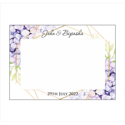 Purple Gold Floral - A1 Personalised Selfie Board