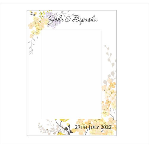 Yellow Floral - A1 Personalised Selfie Board