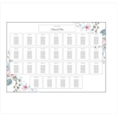 Pastel Floral Wreath - A1 Table Plan