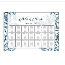 Blue Floral - A1 Table Plan