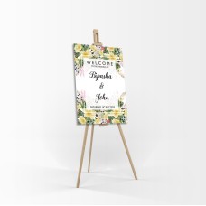 Yellow Green Messy  - A1 Mounted Welcome Poster