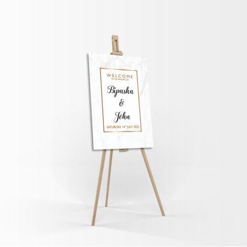 Gold Marble - A1 Mounted Welcome Poster