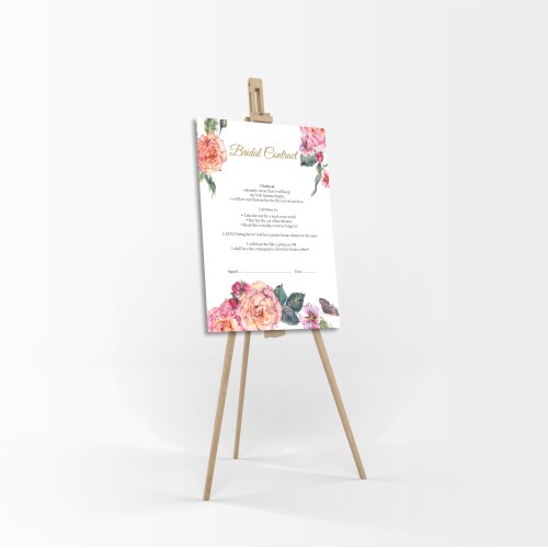 Orange Floral - A1 Bridal Contract