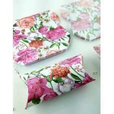 Distinct Pink Rose - Printed Pillow Favour Box