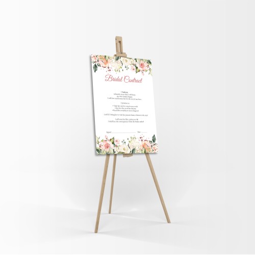 Peach Floral - A1 Bridal Contract