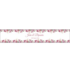 Dark Floral - Long Personalised Favour Stickers