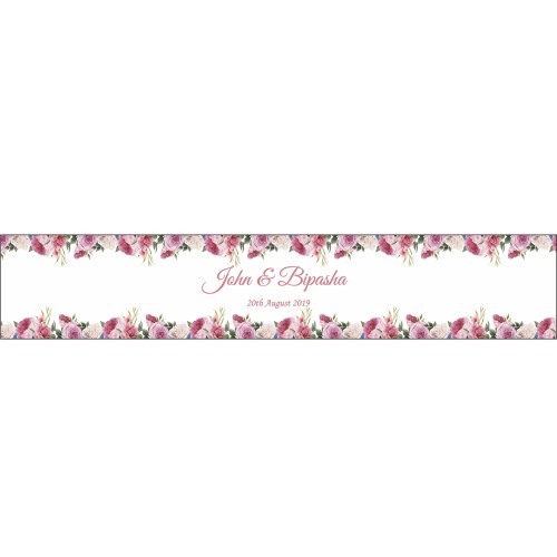 Dark Floral - Long Personalised Favour Stickers