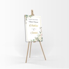 Pretty Pink Rosebud - A1 Mounted Welcome Poster