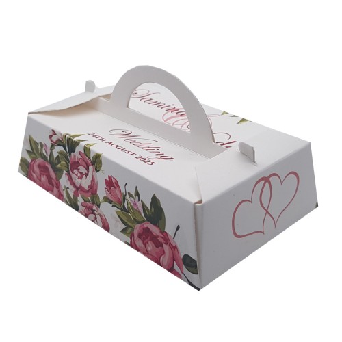 Rose Leaf - Personalised Rectangle Party Favour Box