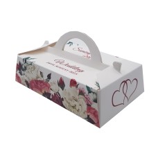 Light Floral - Personalised Rectangle Party Favour Box