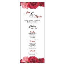 Red Rose - Personalised Flat Menu's