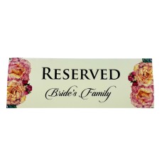 Orange Floral - Personalised Reservation Table Card