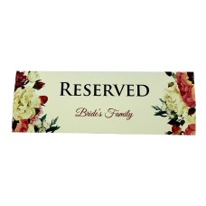 Light Floral - Personalised Reservation Table Card