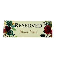 Maroon Rose - Personalised Reservation Table Card