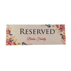 Pink Floral - Personalised Reservation Table Card