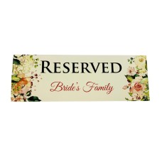 Peach Floral - Personalised Reservation Table Card