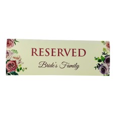 Purple Pink Rose - Personalised Reservation Table Card