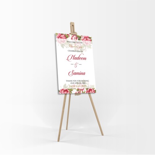 Rose Leaf - A1 Mounted Welcome Poster