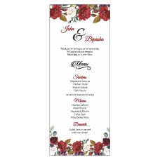 Scarlet Rose - Personalised Flat Menu's