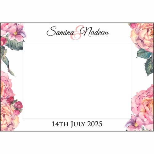 Orange Floral - A1 Personalised Selfie Board