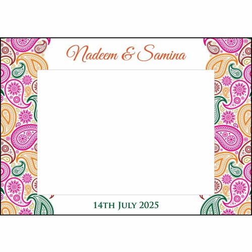 Vibrant Paisley - A1 Personalised Selfie Board
