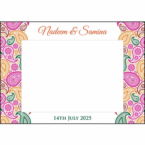 Vibrant Paisley - A1 Personalised Selfie Board