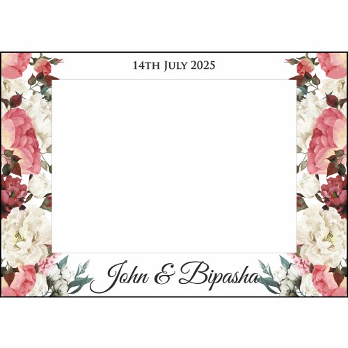 Landscape Light Floral - A1 Personalised Selfie Board