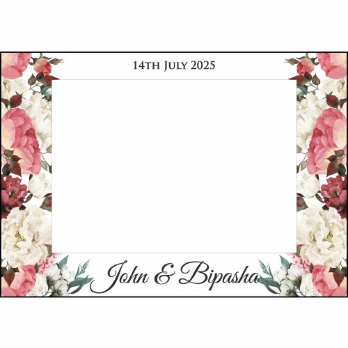 Landscape Light Floral - A1 Personalised Selfie Board