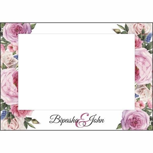 Landscape Blush Rose - A1 Personalised Selfie Board