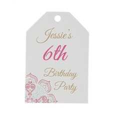 Birthday Flower - Personalised Favour Luggage Tags