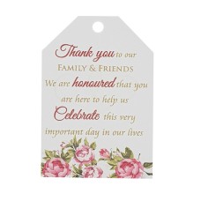 Rose Leaf - Personalised Favour Luggage Tags