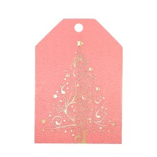 Pink Christmas Tree - Personalised Favour Luggage Tags